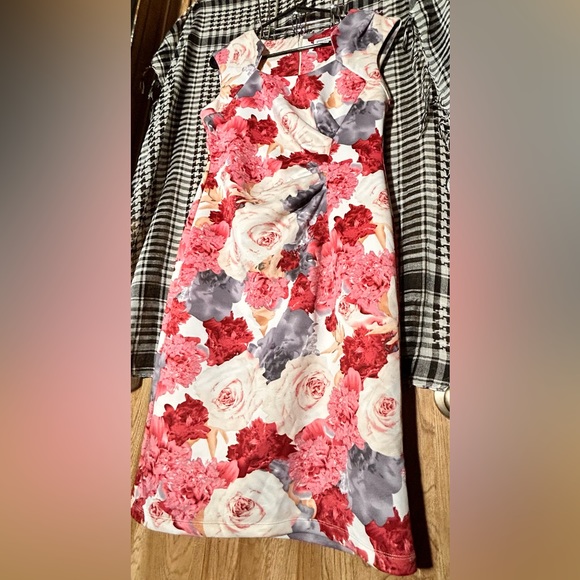 Shelby and Palmer Pastel Roses Floral BodyCon Dress Women’s Size 10 - Picture 5 of 6
